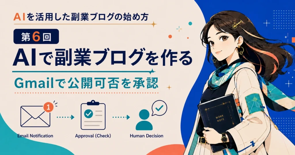 AIで副業ブログを作る第6回 Gmailで公開可否を承認